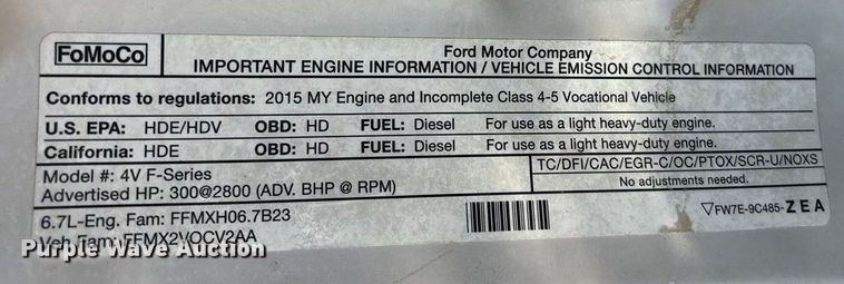 image for item DX5791 2015 Ford F550 utility / service truck