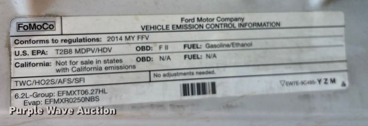 image for item DX5792 2014 Ford F250 Super Duty Crew Cab pickup truck