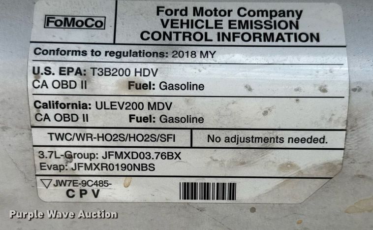 image for item DY0362 2018 Ford Transit Series 250 delivery van