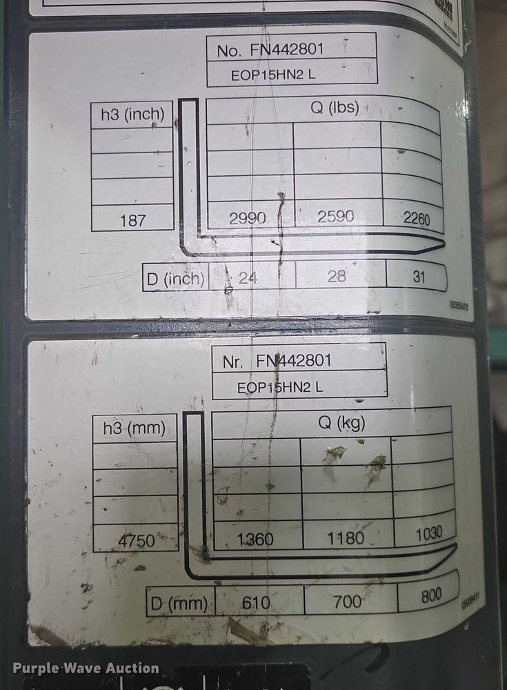 image for item DY1139 Mitsubishi EOP15HN2 order picker