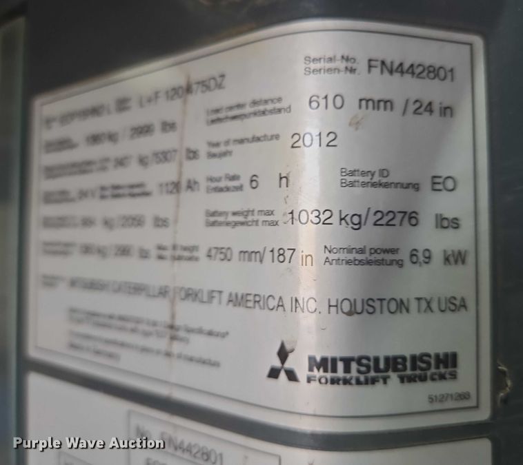 image for item DY1139 Mitsubishi EOP15HN2 order picker