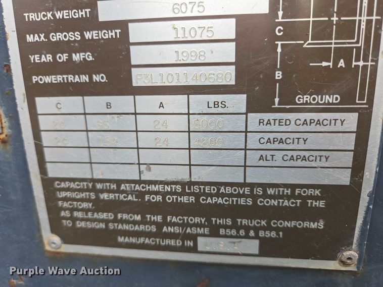 image for item DY1140 1998 Princeton D50 forklift