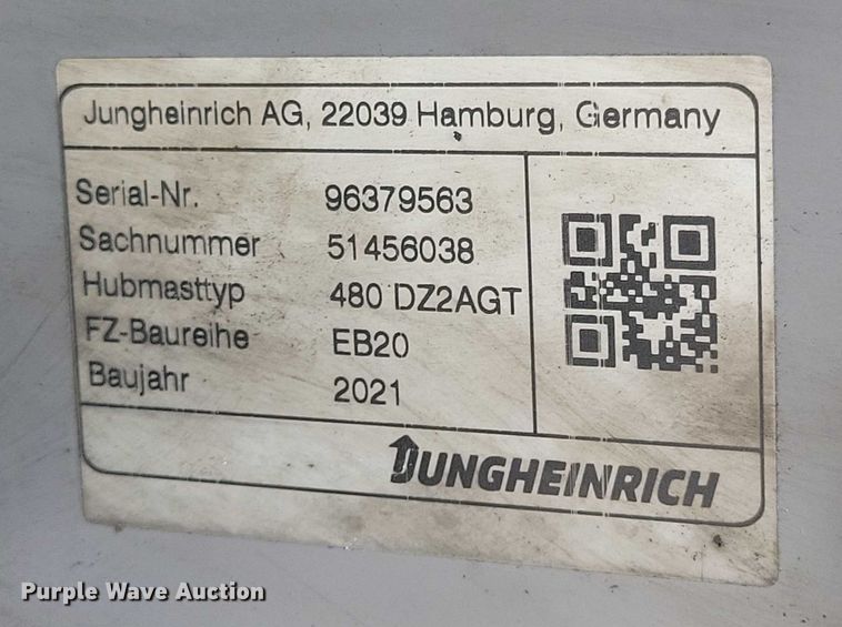 image for item DZ6501 2021 Jungheinrich forklift