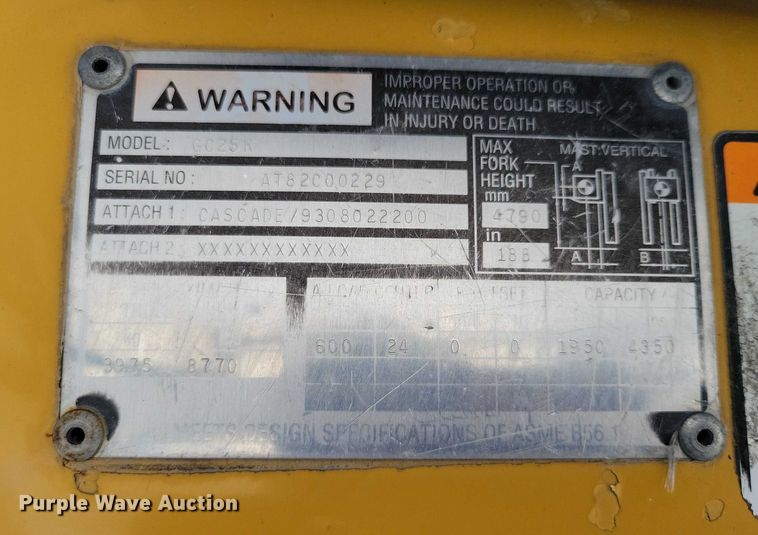 image for item DZ6508 Caterpillar GC25K forklift