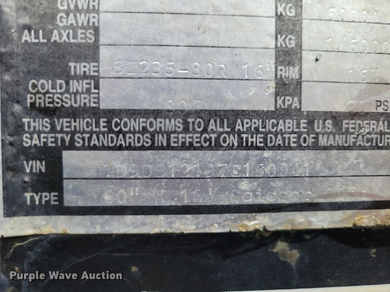 image for item DZ6537 2007 D and K tilt deck utility trailer