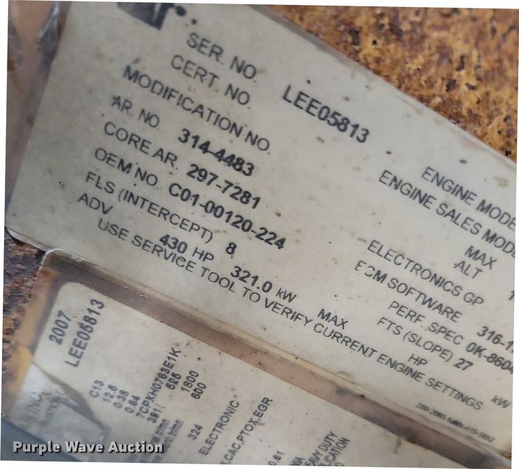 image for item DZ6541 2008 Sterling LT9500 truck cab and chassis