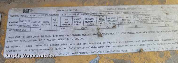 image for item DZ6544 1991 Chevrolet  Kodiak hook lift truck