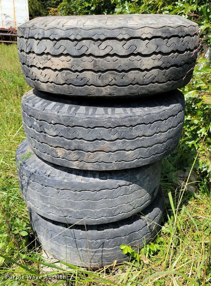 image for item DZ6568 (4) Deestone 12-16.5LT tires and wheels