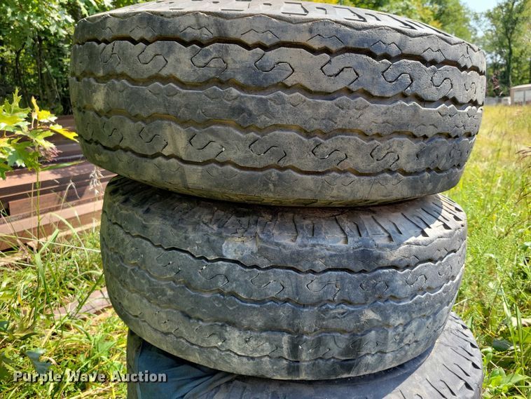 image for item DZ6568 (4) Deestone 12-16.5LT tires and wheels