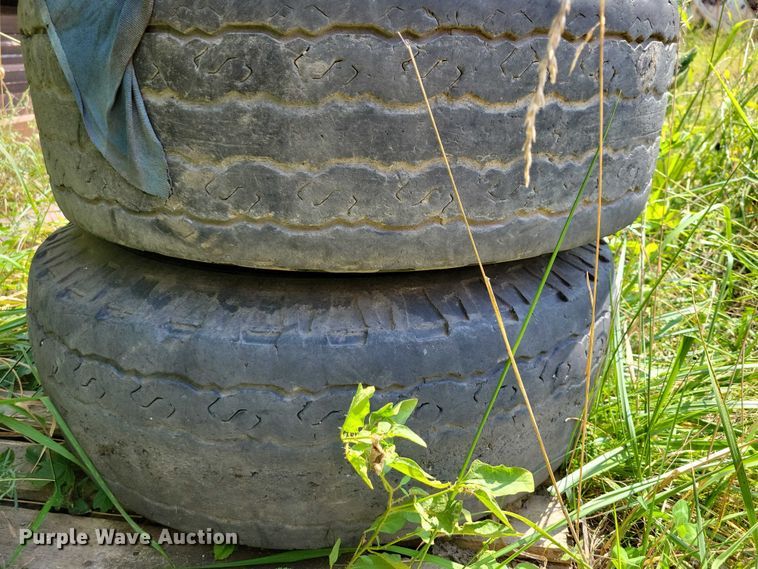 image for item DZ6568 (4) Deestone 12-16.5LT tires and wheels