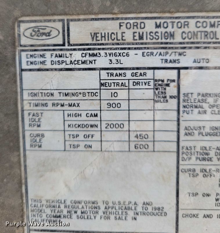 image for item DZ6577 1982 Ford Mustang 