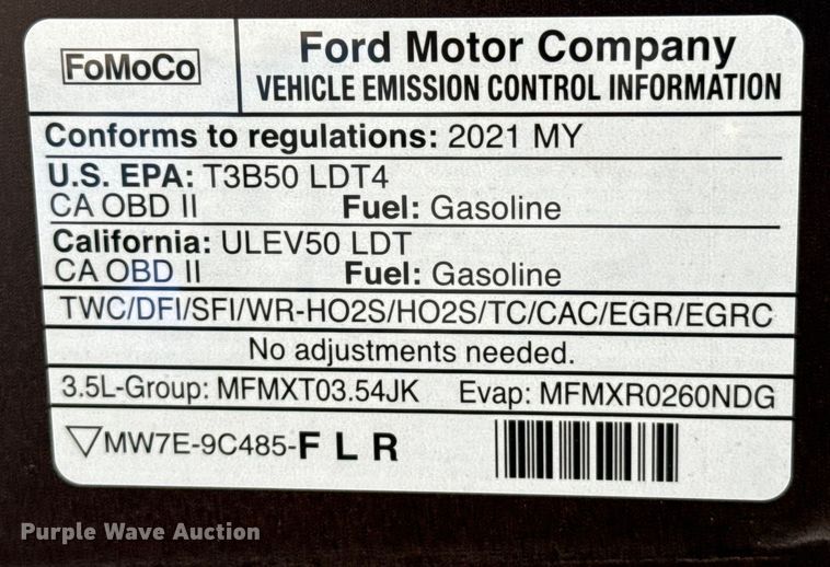 image for item DZ8966 2021 Ford F150 King Ranch SuperCrew pickup truck