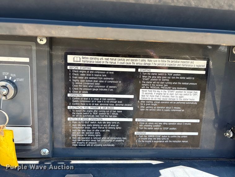 image for item EA7522 Airman PDS185S-6E1 air compressor