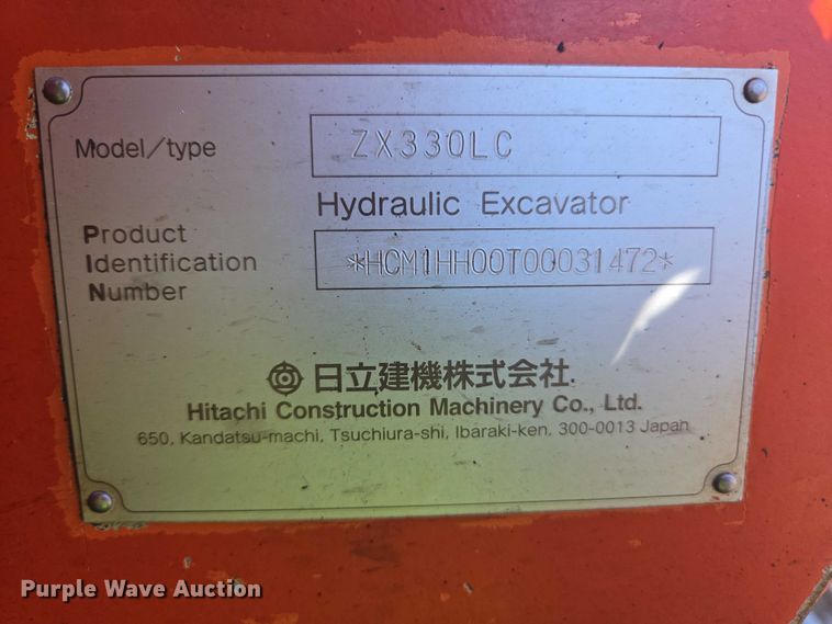 image for item EC1166 2003 Hitachi ZX330LC excavator