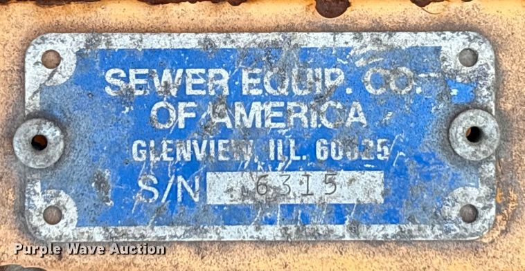 image for item EC4409 Sewer Equip. Co. Of America sewer easement machine