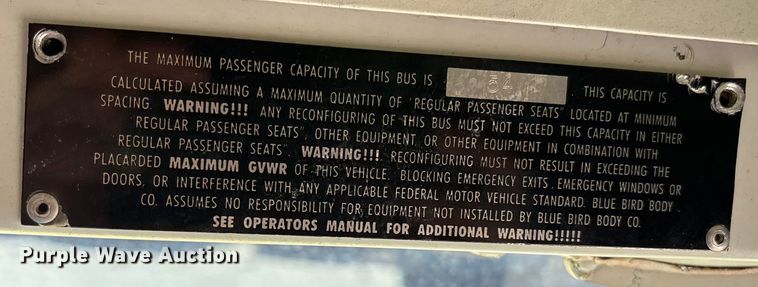 image for item EC7995 2008 Blue Bird Vision school bus