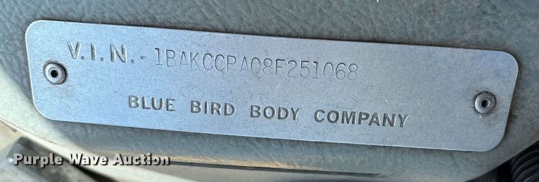 image for item EC7997 2008 Blue Bird Vision school bus