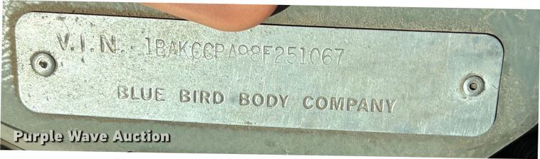 image for item EC7998 2008 Blue Bird Vision school bus