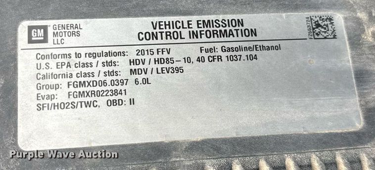 image for item ED2209 2015 GMC Sierra 2500HD pickup truck