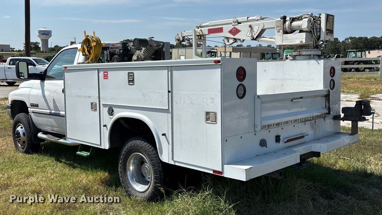 image for item ED2213 2002 Dodge Ram 3500 utility bed pickup truck