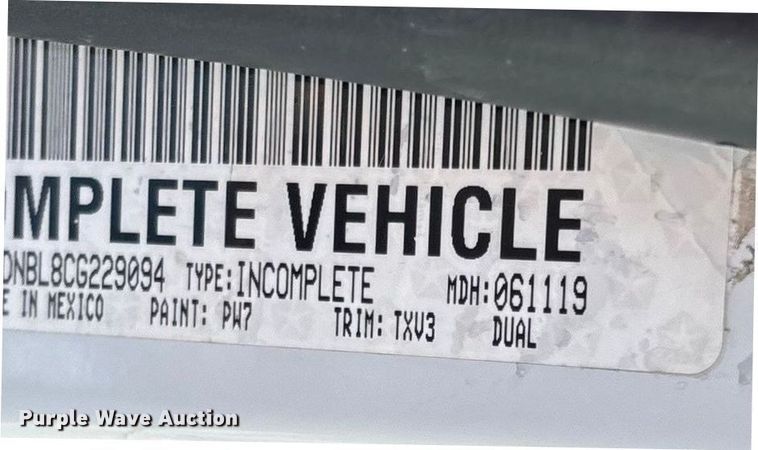 image for item ED2216 2012 Dodge Ram 5500 bucket truck