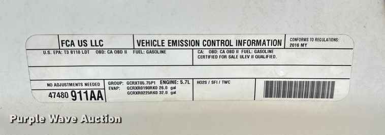 image for item ED2218 2016 RAM 1500 Crew Cab pickup truck