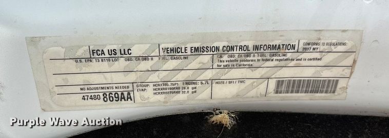 image for item ED2220 2017 RAM 1500 Crew Cab pickup truck