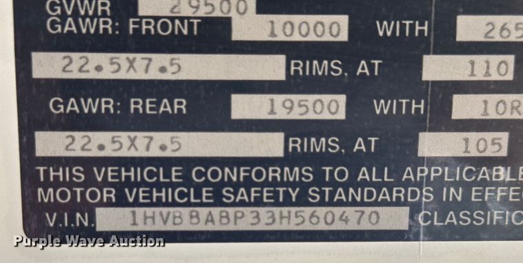 image for item EG6107 2003 International 3800 school bus