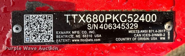 image for item EH7455 eXmark Turf Tracer TTX680PKC52400 lawn mower