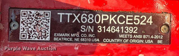 image for item EH7456 eXmark Turf Tracer TTX680PKC524 lawn mower