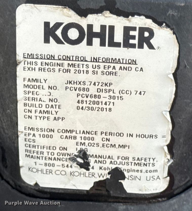 image for item EH7461 eXmark Turf Tracer TTX680PKC60400 lawn mower