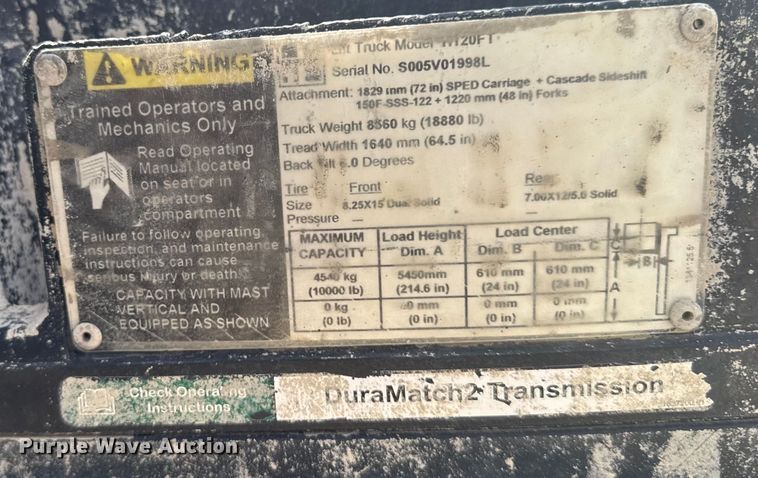 image for item EM2343 2013 Hyster H120FT forklift