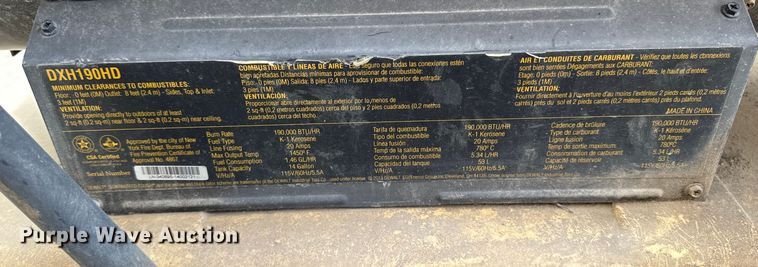 image for item EM2357 (2) Dewalt DXH190HD heaters