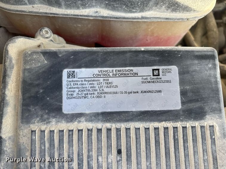 image for item EN4619 2018 Chevrolet Silverado 1500 pickup truck