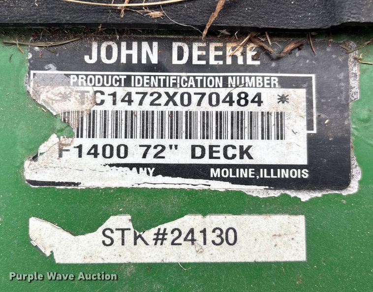 image for item EN5563 John Deere 1435 Series II 4WD lawn mower