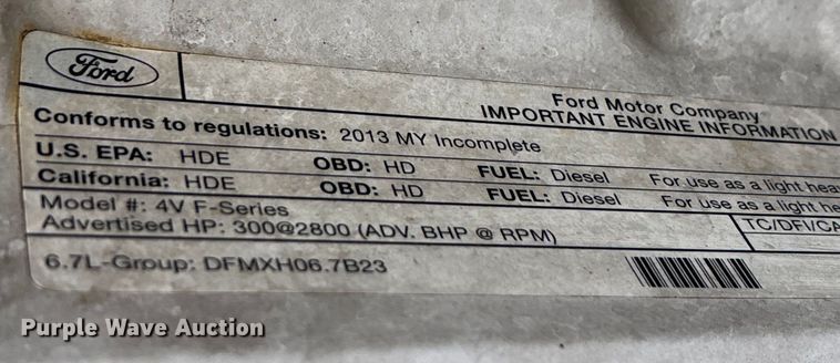 image for item EN5569 2013 Ford F550 dump flatbed truck