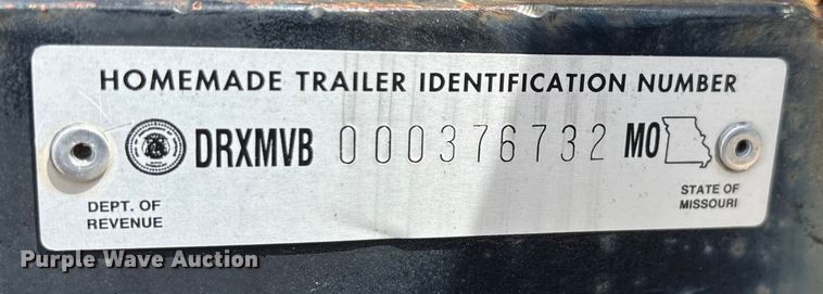 image for item EN5587 1982 Shop built equipment trailer