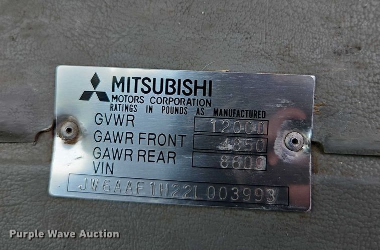image for item EO4656 2002 Mitsubishi Fuso FE639 flatbed truck