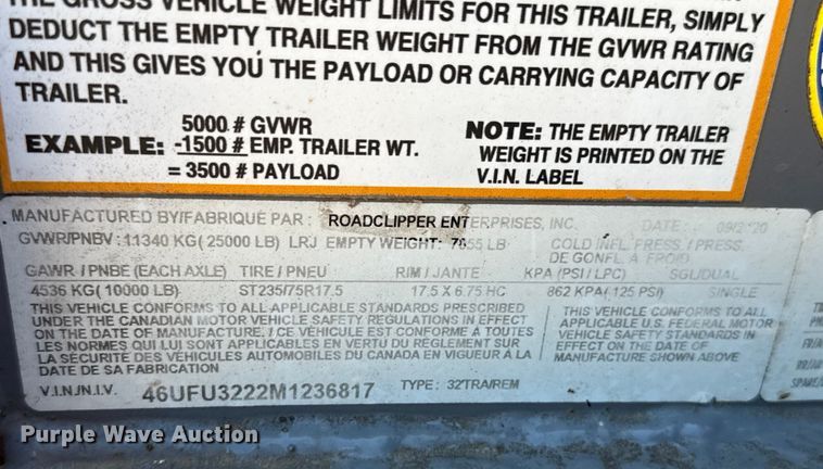image for item EP0543 2021 Diamond C equipment trailer