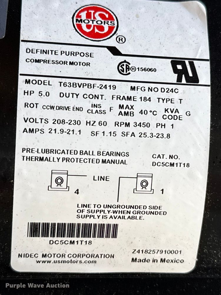 image for item EP0579 Ingersoll Rand air compressor