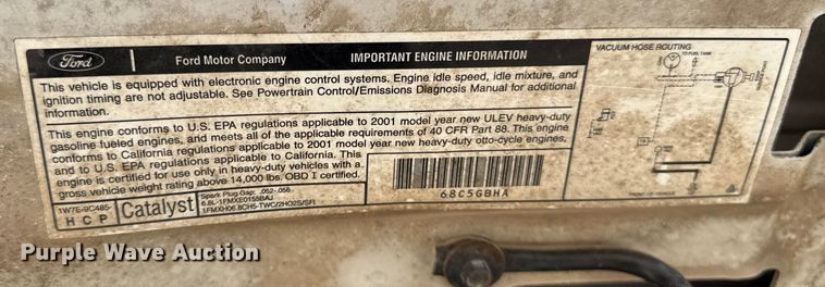 image for item ER0045 2001 Ford F450 Super Duty flatbed truck