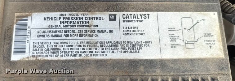 image for item ER2314 2004 Chevrolet Silverado 1500 Ext. Cab pickup truck