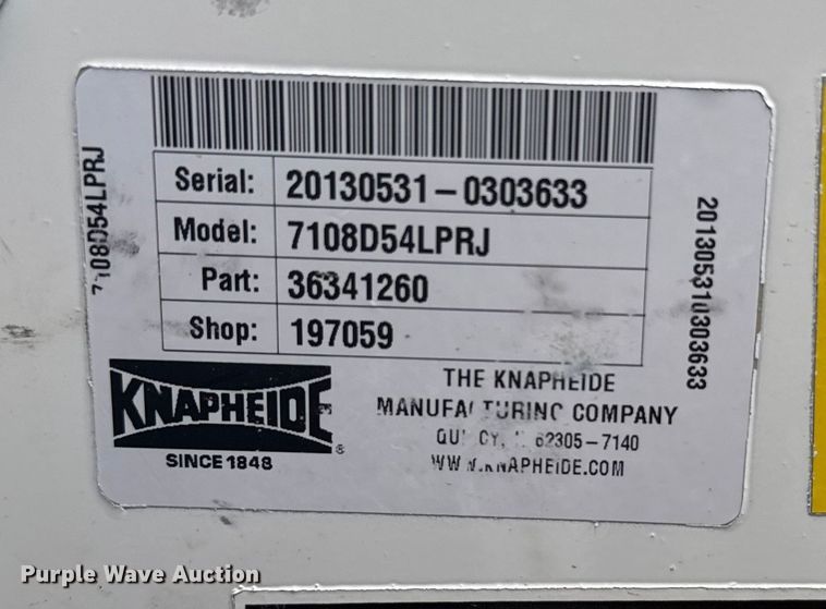 image for item ER2326 Knapheide 7108D54LPRJ utility pickup truck bed