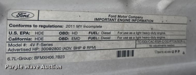 image for item ER2378 2011 Ford F450 Super Duty utility / service truck