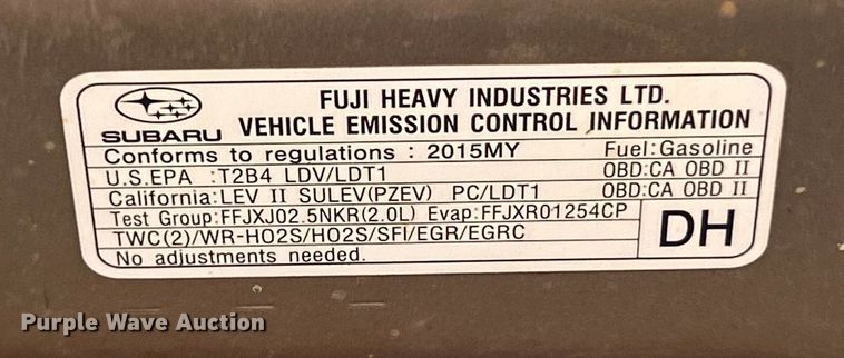 image for item ET3130 2015 Subaru XV Crosstrek SUV