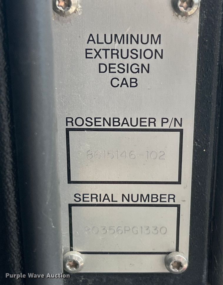 image for item ET3176 2017 Rosenbauer Motors fire truck cab and chassis