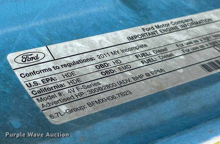 image for item ET3186 2011 Ford F550 Super Duty Crew Cab flatbed truck