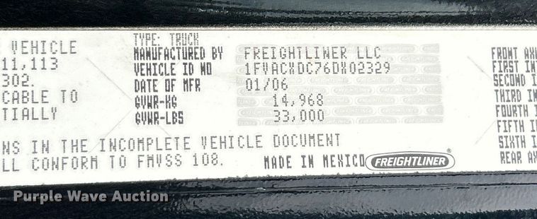 image for item ET3488 2006 Freightliner Business Class M2 refrigerated truck