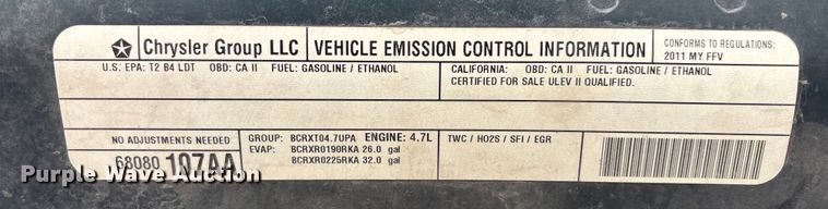 image for item ET4519 2011 Dodge Ram 1500 Crew Cab pickup truck