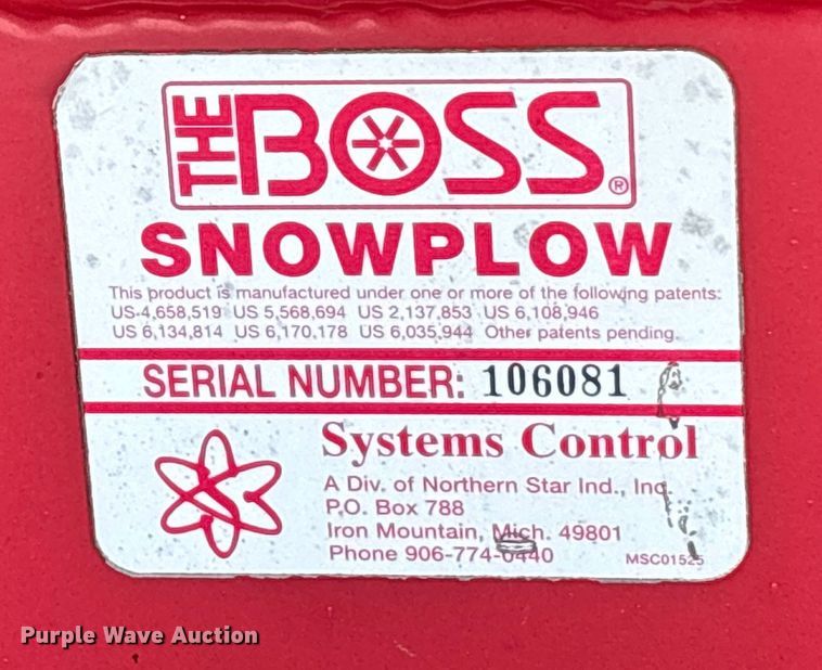 image for item ET4555 Boss Poly V snow plow